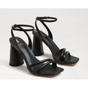 Sam Edelman Kia Block Heel Sandal Black Sz 6.5 Brand New MSRP $140